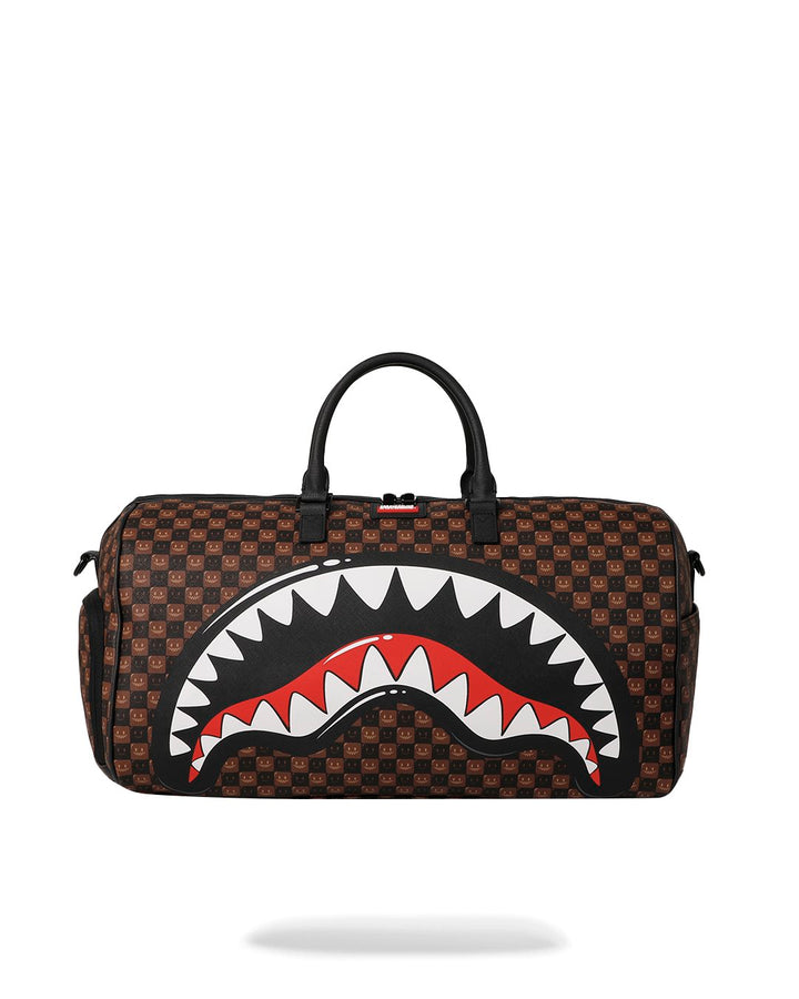 SHARKS IN PARIS WTF BUBBLE BROWN CHECK DUFFLE