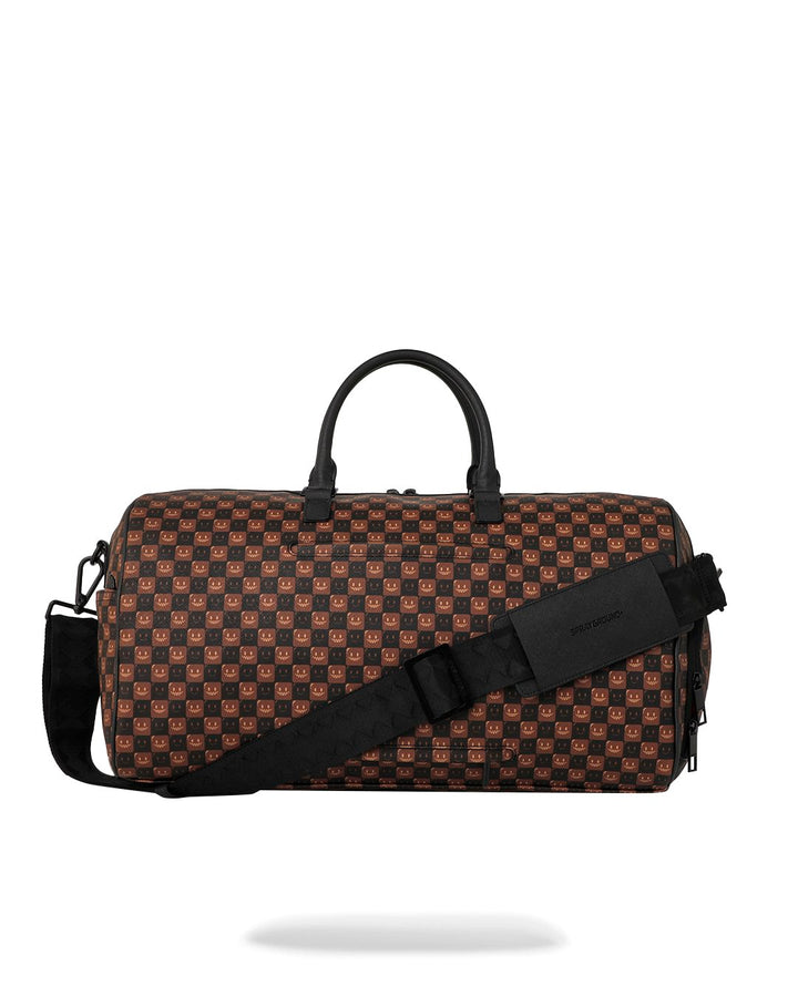 SHARKS IN PARIS WTF BUBBLE BROWN CHECK DUFFLE