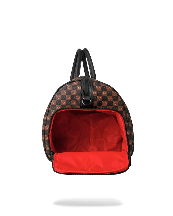 SHARKS IN PARIS WTF BUBBLE BROWN CHECK DUFFLE