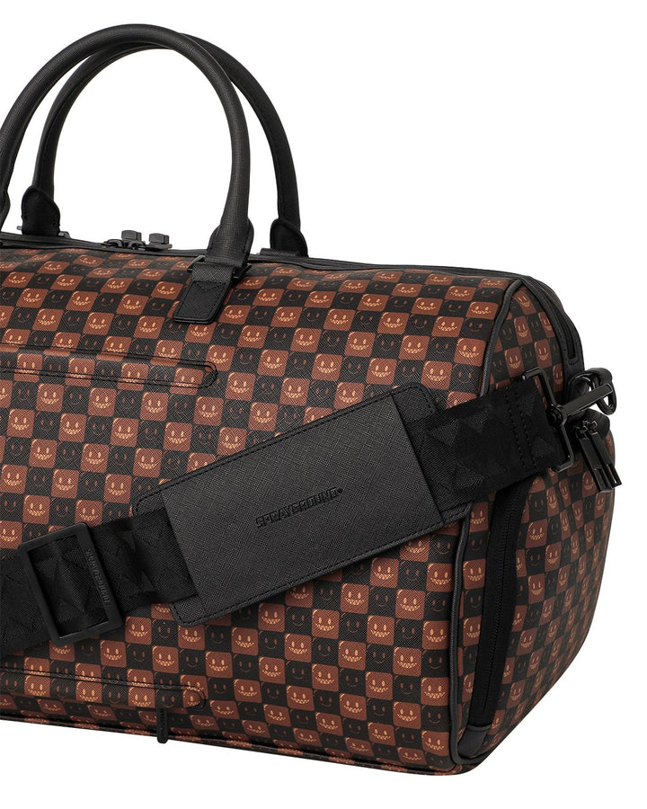 SHARKS IN PARIS WTF BUBBLE BROWN CHECK DUFFLE