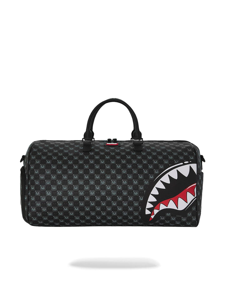 SHARKS IN PARIS WTF BUBBLY BLACK CHECK DUFFLE