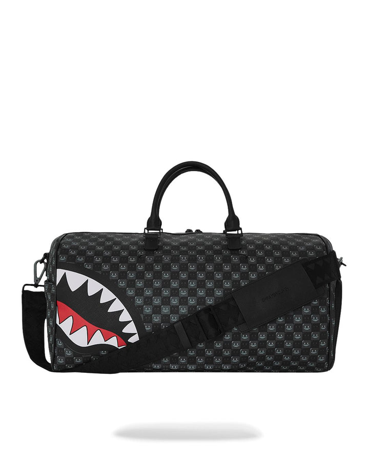 SHARKS IN PARIS WTF BUBBLY BLACK CHECK DUFFLE