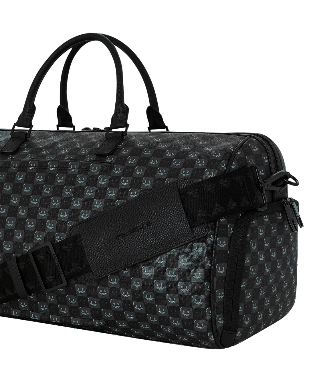 SHARKS IN PARIS WTF BUBBLY BLACK CHECK DUFFLE