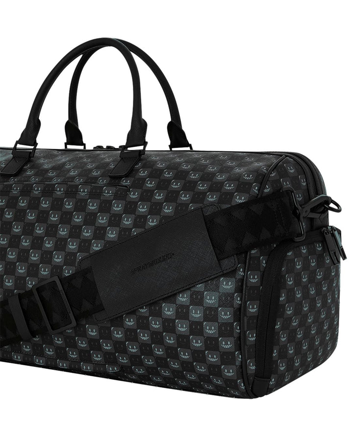 SHARKS IN PARIS WTF BUBBLY BLACK CHECK DUFFLE