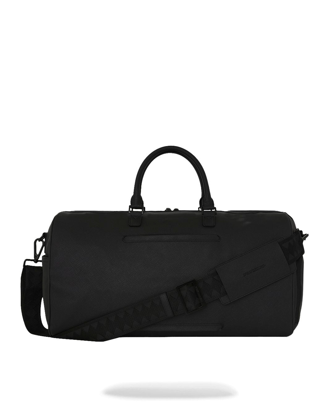 BLACKED OUT EMBOSSED GOLD TOOTH DUFFLE