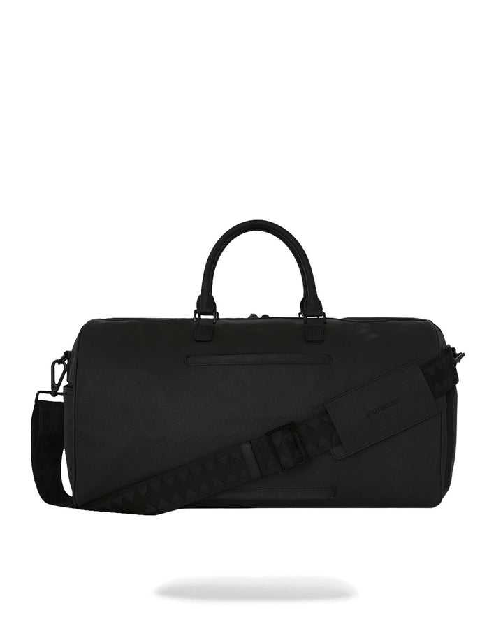 BLACKED OUT EMBOSSED GOLD TOOTH DUFFLE