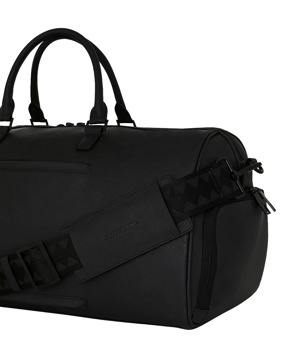 BLACKED OUT EMBOSSED GOLD TOOTH DUFFLE