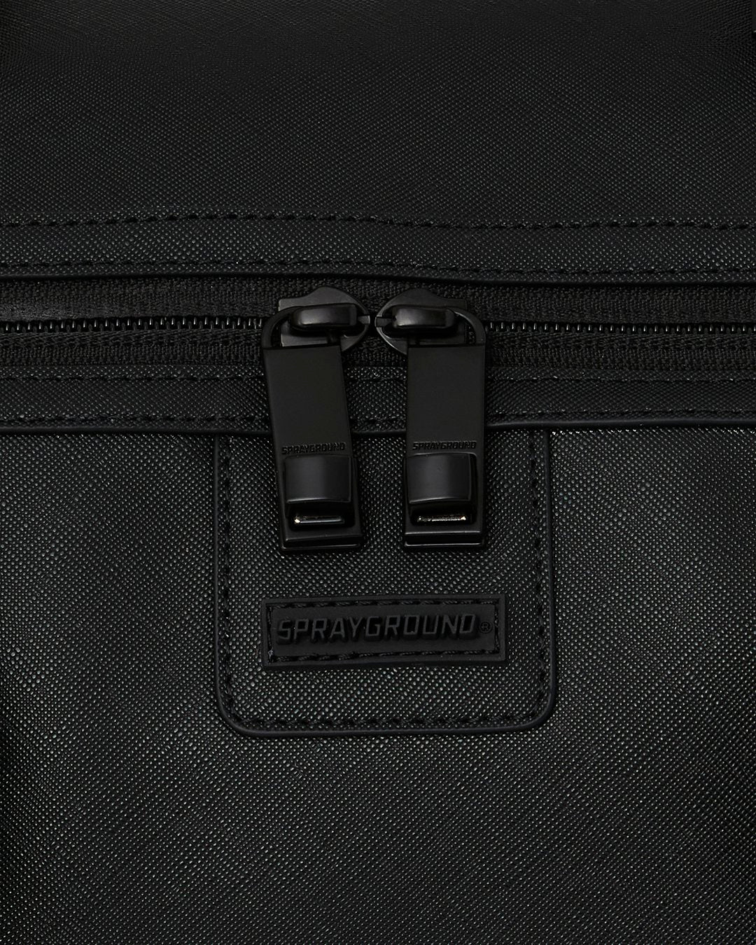 BLACKED OUT EMBOSSED GOLD TOOTH DUFFLE