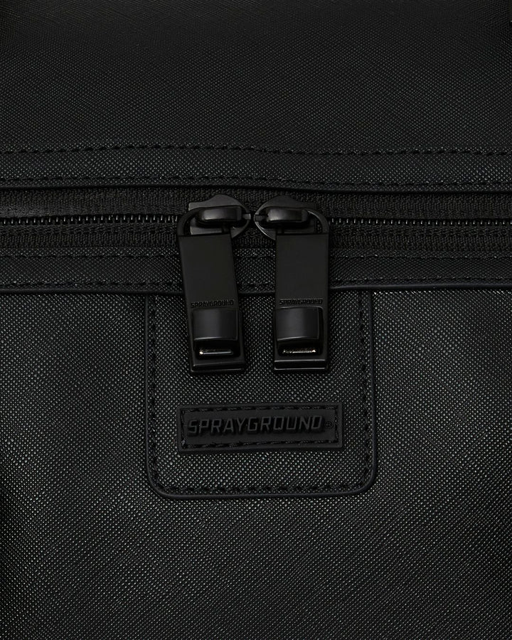 BLACKED OUT EMBOSSED GOLD TOOTH DUFFLE