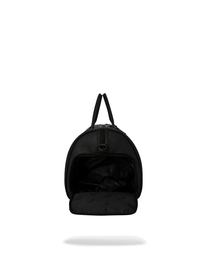 BLACKED OUT EMBOSSED GOLD TOOTH DUFFLE
