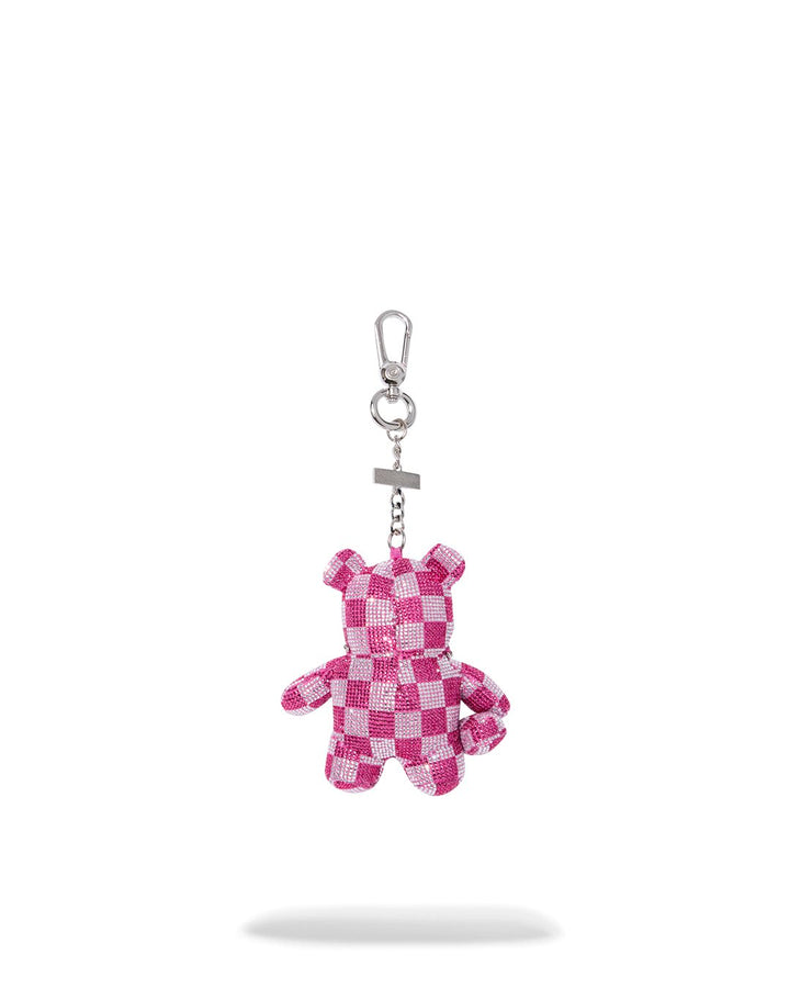 PINK SIP TRINITY BEAR KEYCHAIN