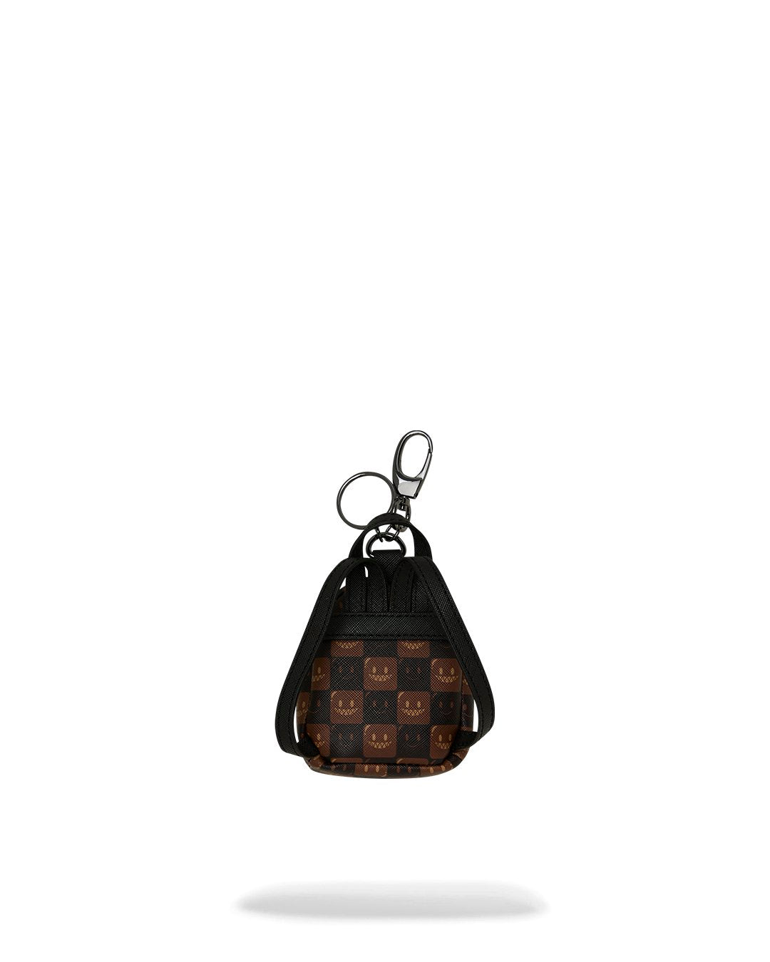 SHARKS IN PARIS WTF BUBBLE BROWN CHECK BACKPACK KEYCHAIN