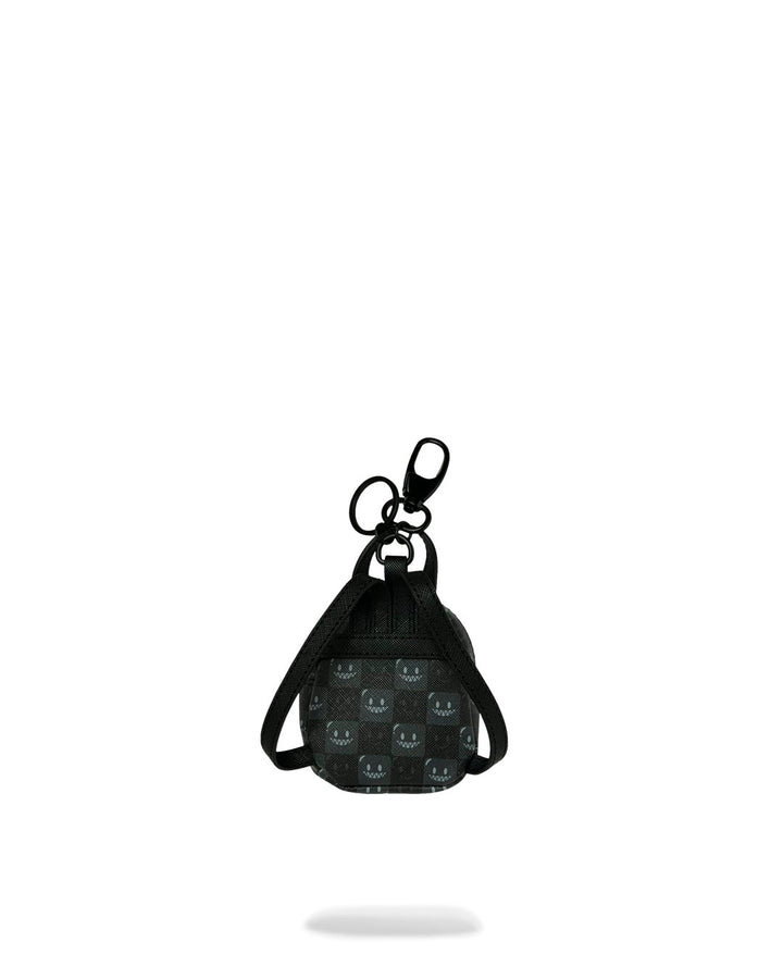 SHARKS IN PARIS WTF BUBBLY BLACK CHECK BACKPACK KEYCHAIN