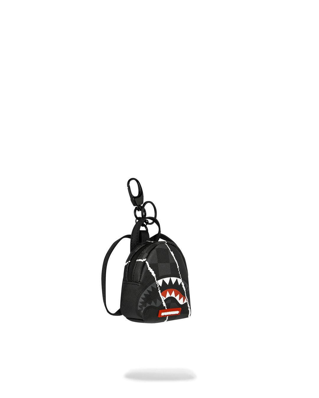 CENTER RIP REVEALING GRAY CHECK BACKPACK KEYCHAIN