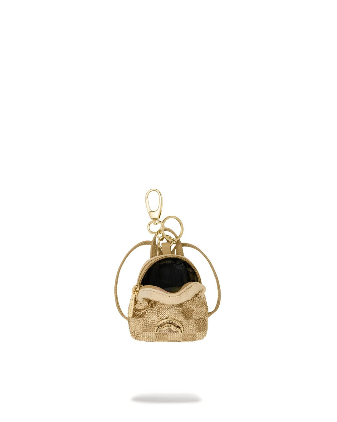 2 TONE GOLD TRINITY BACKPACK KEYCHAIN