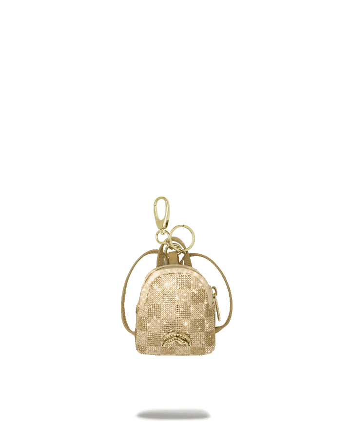2 TONE GOLD TRINITY BACKPACK KEYCHAIN