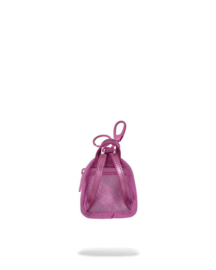 METALLIC PINK METALLIC DRIP BACKPACK KEYCHAIN
