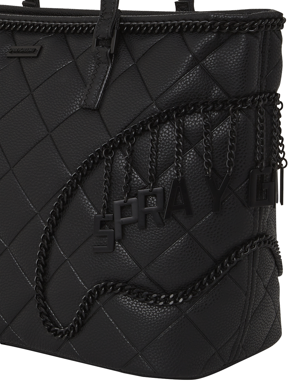 QUILTED LOGO TOTE