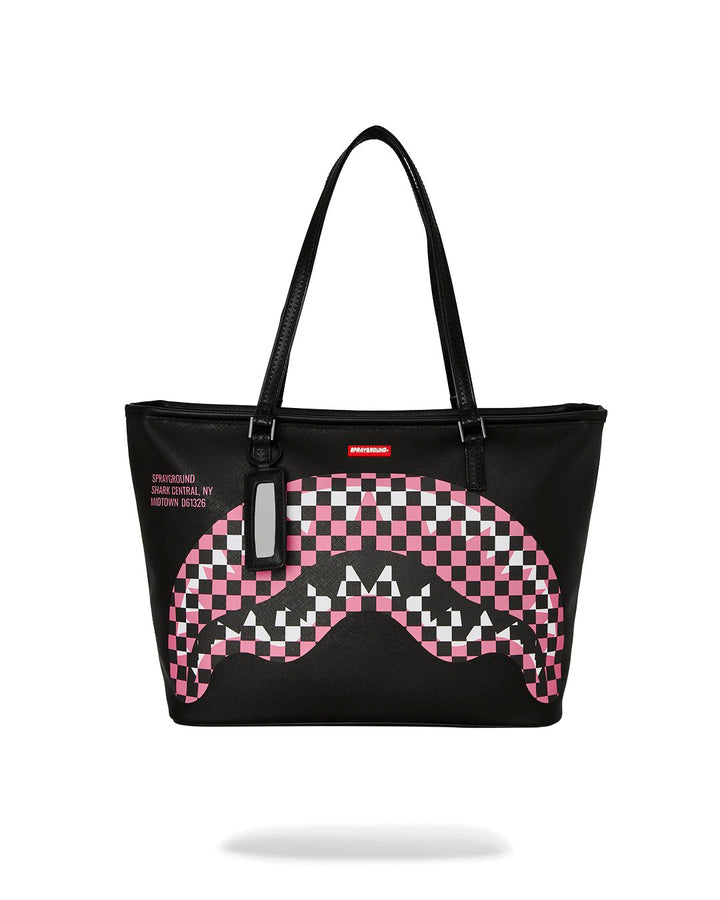 SHARK CENTRAL BREAKUP CHECK SORBET GREY TOTE