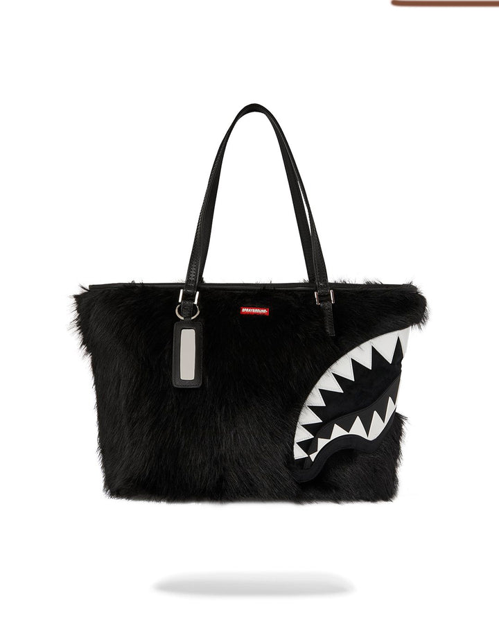 FUR CRAY BLACK TOTE