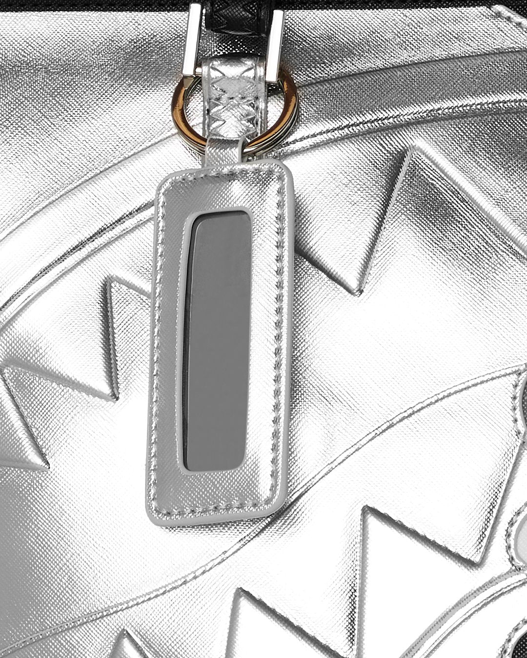 SILVER SIDE DRIP BLACK CHECK TOTE