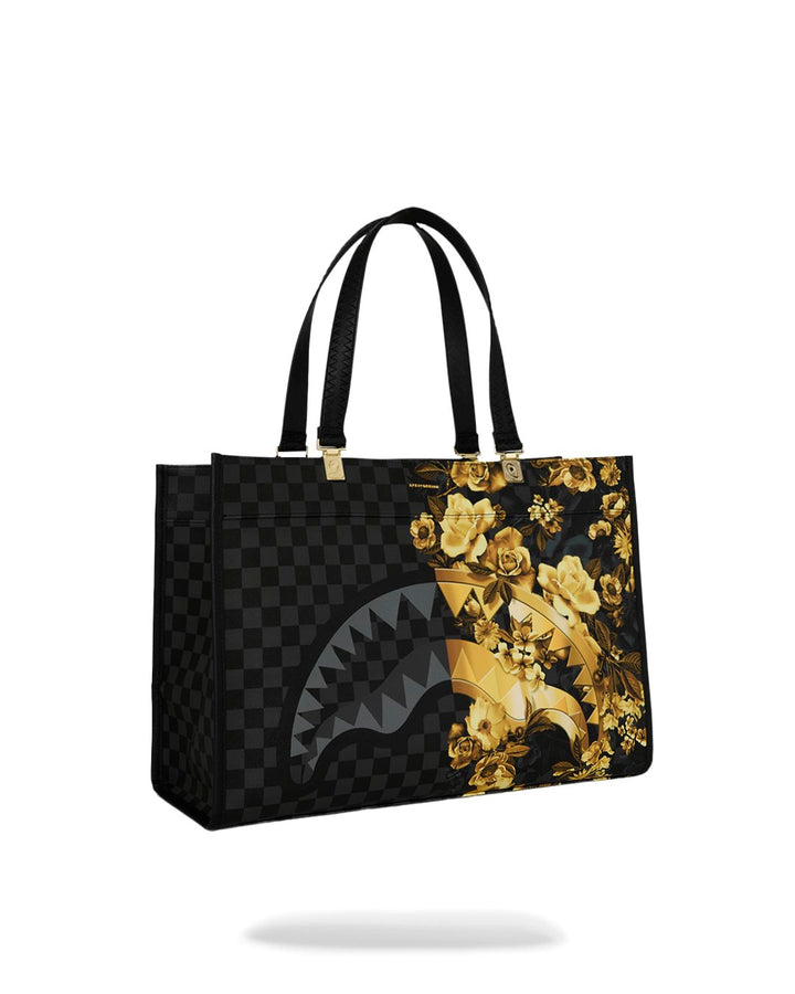 GOLD FLORAL REMIX TORTUGA TOTE