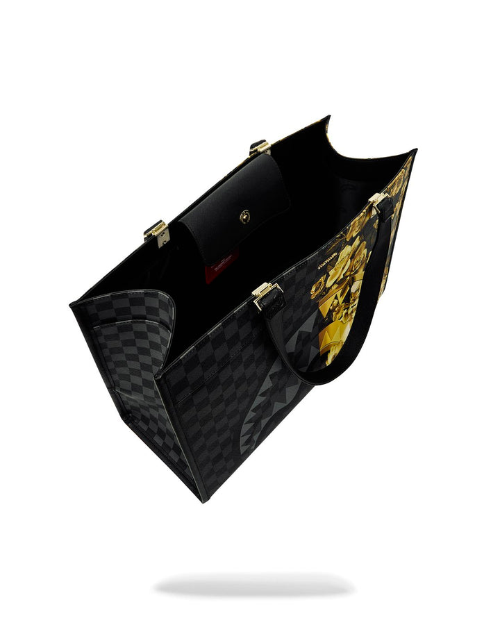 GOLD FLORAL REMIX TORTUGA TOTE