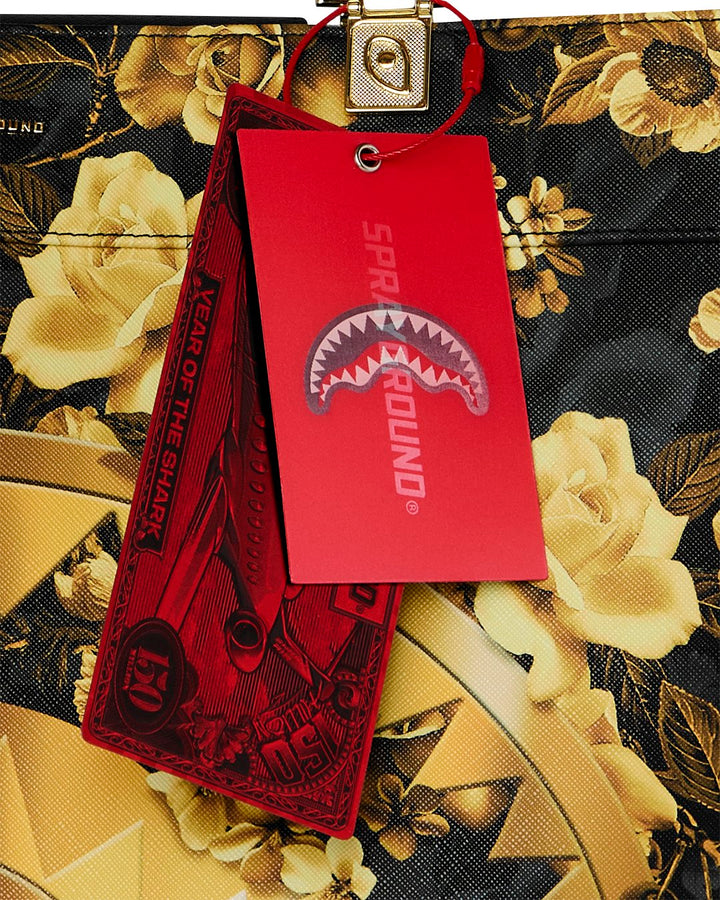 GOLD FLORAL REMIX TORTUGA TOTE