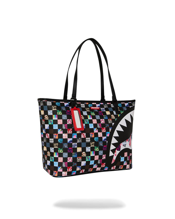 CRAZY CHECK TOTE