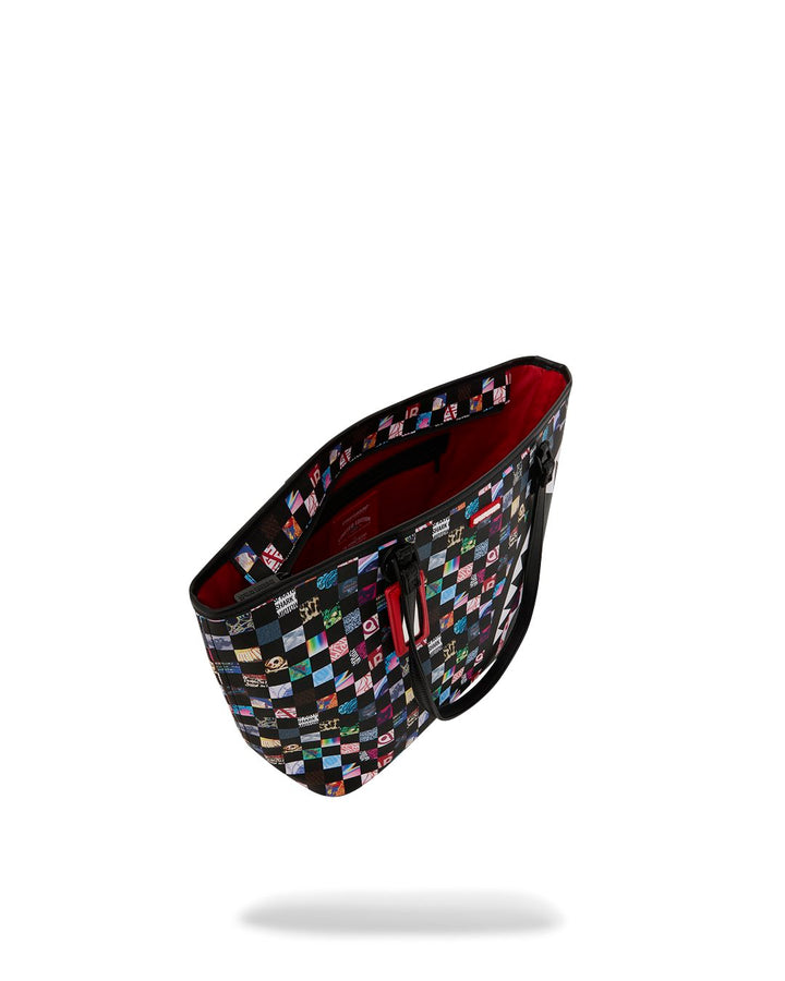 CRAZY CHECK TOTE