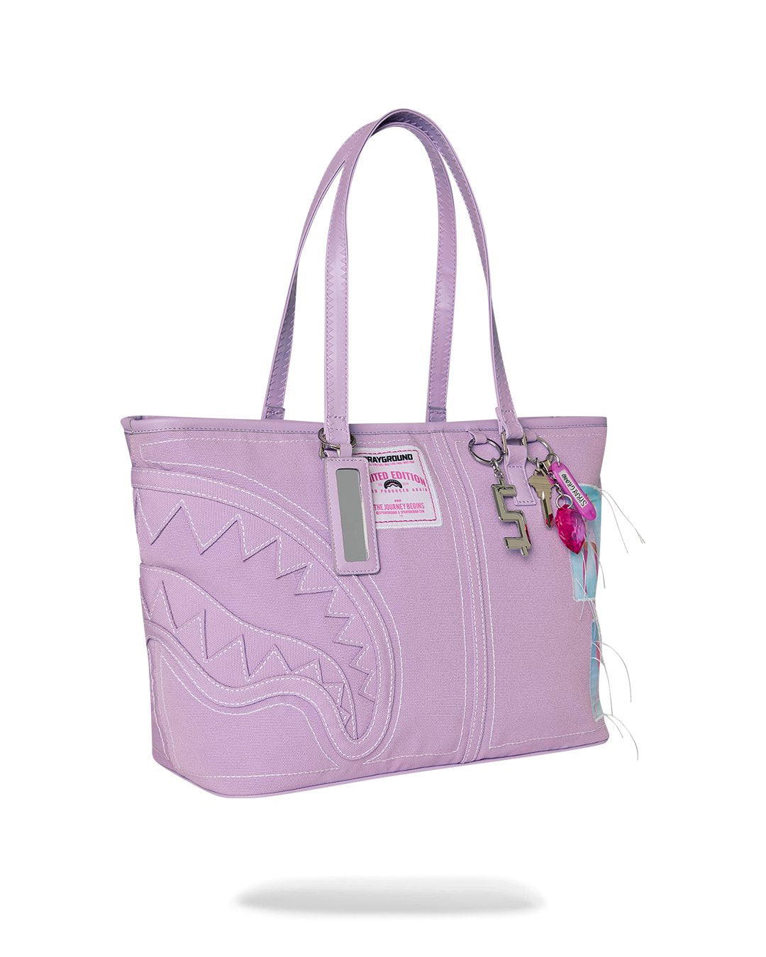 PURPLE CANVAS STITCH TOTE
