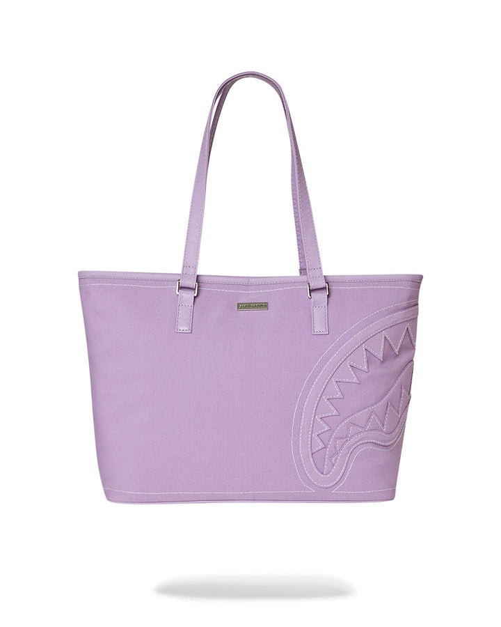 PURPLE CANVAS STITCH TOTE