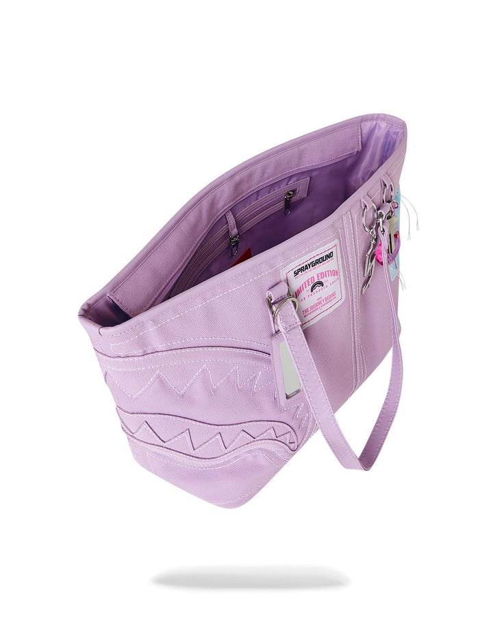 PURPLE CANVAS STITCH TOTE