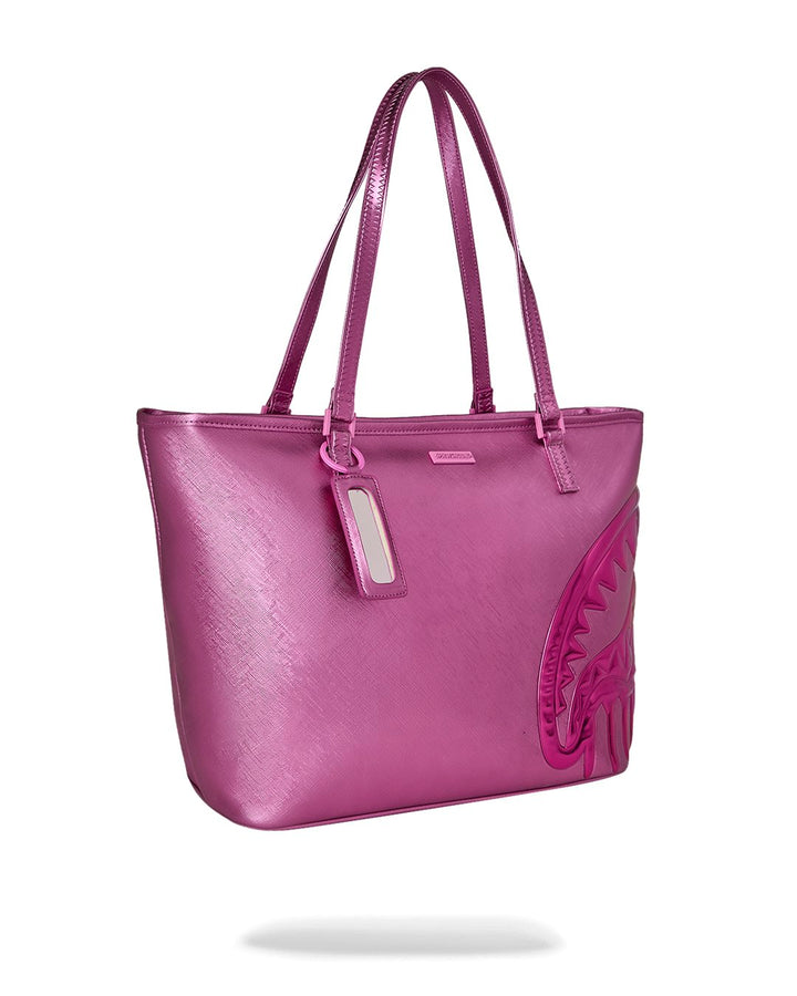 METALLIC PINK METALLIC DRIP TOTE
