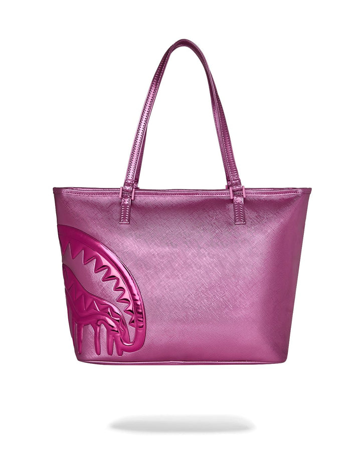 METALLIC PINK METALLIC DRIP TOTE