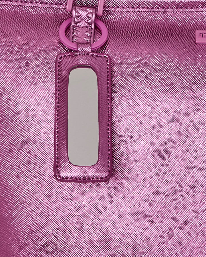 METALLIC PINK METALLIC DRIP TOTE