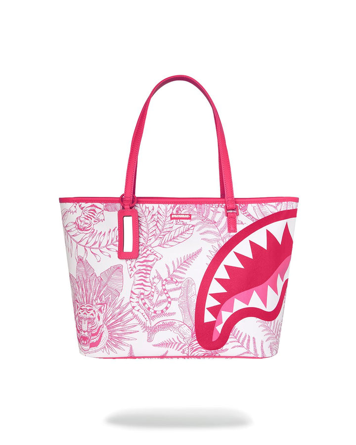 PINK JUNGLE PRINT TOTE