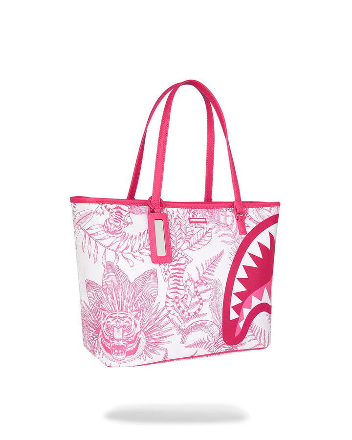 PINK JUNGLE PRINT TOTE