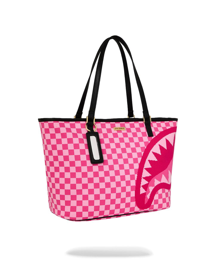 PINK FLYKNIT SIP TOTE