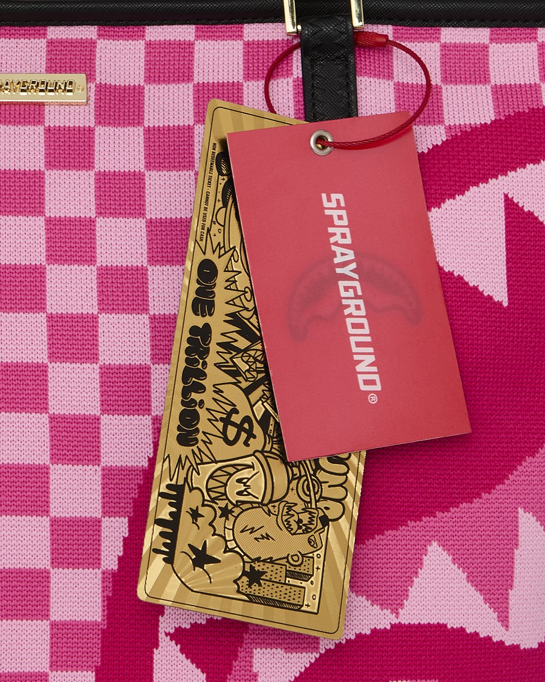 PINK FLYKNIT SIP TOTE