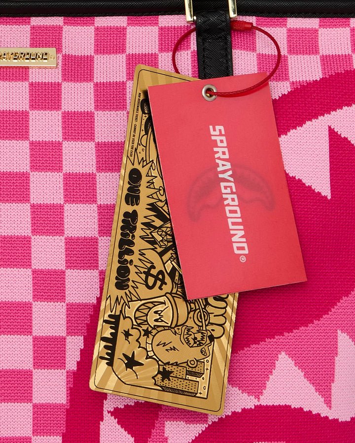 PINK FLYKNIT SIP TOTE