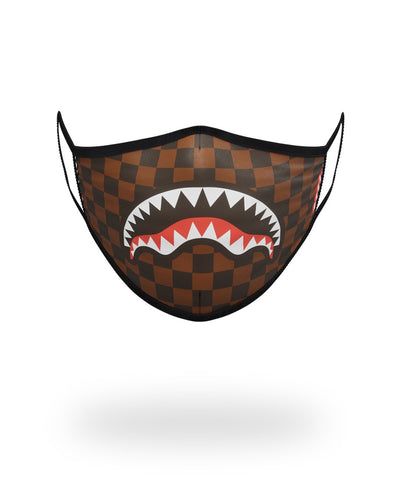 SPRAYGROUND FORM-FITTING MASK SHARKS IN PARIS (BROWN)