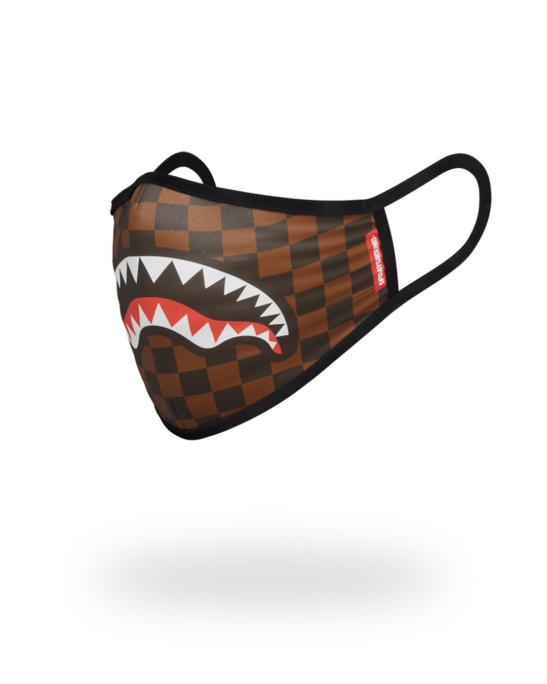 SPRAYGROUND FORM-FITTING MASK SHARKS IN PARIS (BROWN)