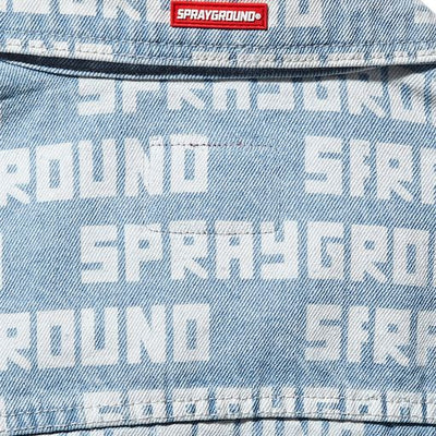 SPRAYGROUND SG LOGO DENIM JACKET LIGHT BLUE