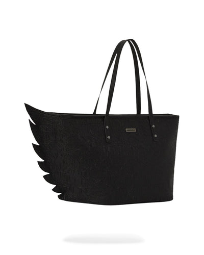 NIGHT GRAFF EMBOSSED WING TOTE
