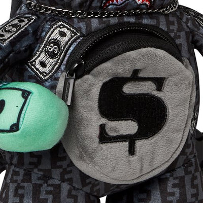 SPRAYGROUND MONEY CHECK GREY BEAR CUB MINI BACKPACK