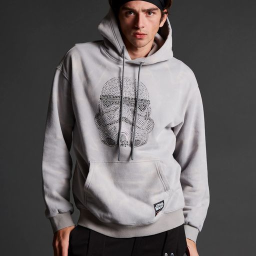 SPRAYGROUND STORM TROOPER RHINESTONE HEAD HOODIE