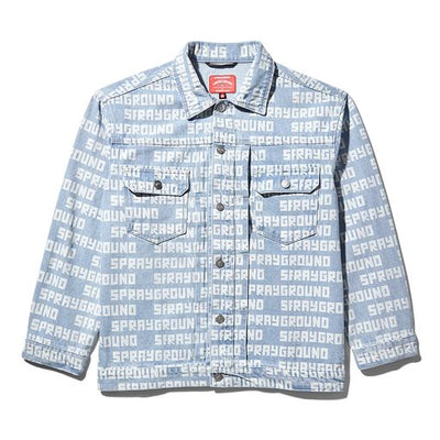 SPRAYGROUND SG LOGO DENIM JACKET LIGHT BLUE