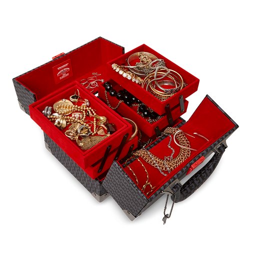SPRAYGROUND MONEY CHECK GREY JEWELRY CASE