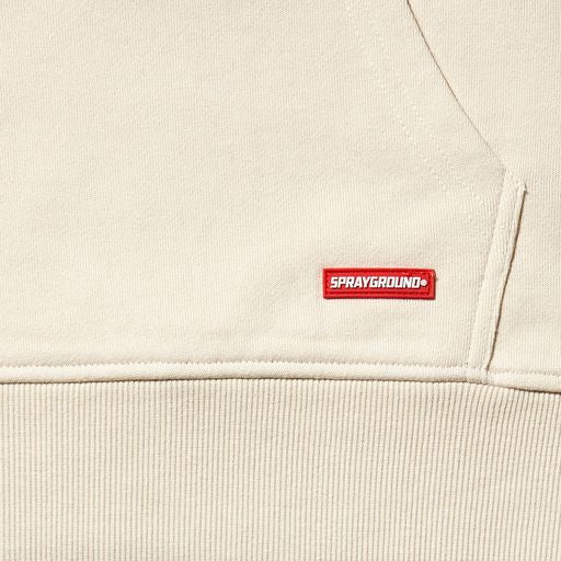 SPRAYGROUND RIPPED MONEY BEAR HOODIE PULLOVER KHAKI